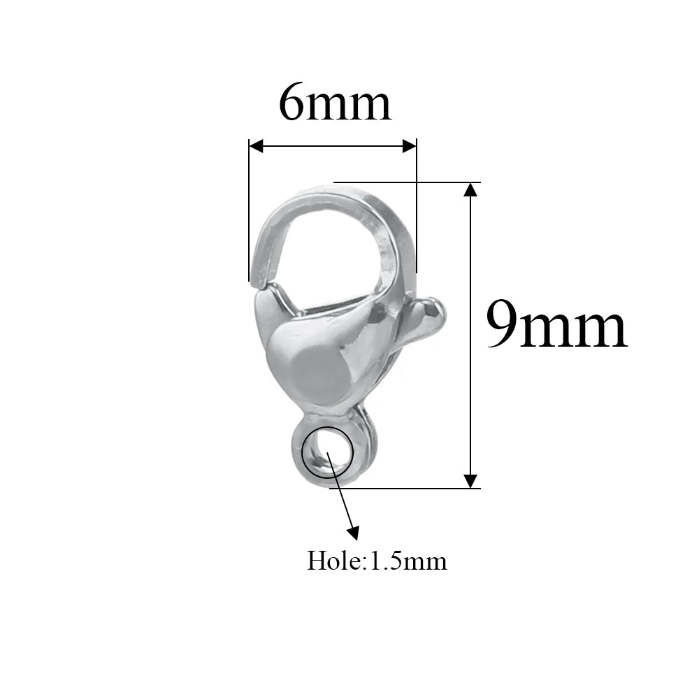 20pcs Stainless Steel Lobster Clasps For Bracelet Necklace,Lobster Clasps With Jump Rings Connectors Clasp DIY Jewelry Findin