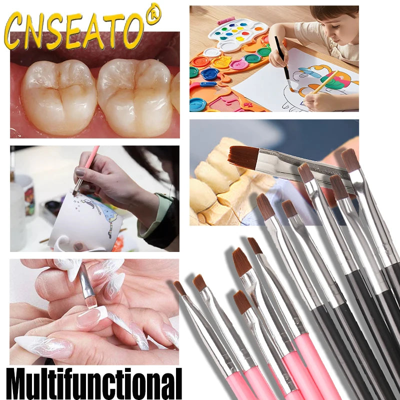 5 Pcs Dental Resin Brush Pens Resin Shaping Brushes For Composite Cement Adhesive Porcelain Teeth Dentist Tools Dentistry Lab