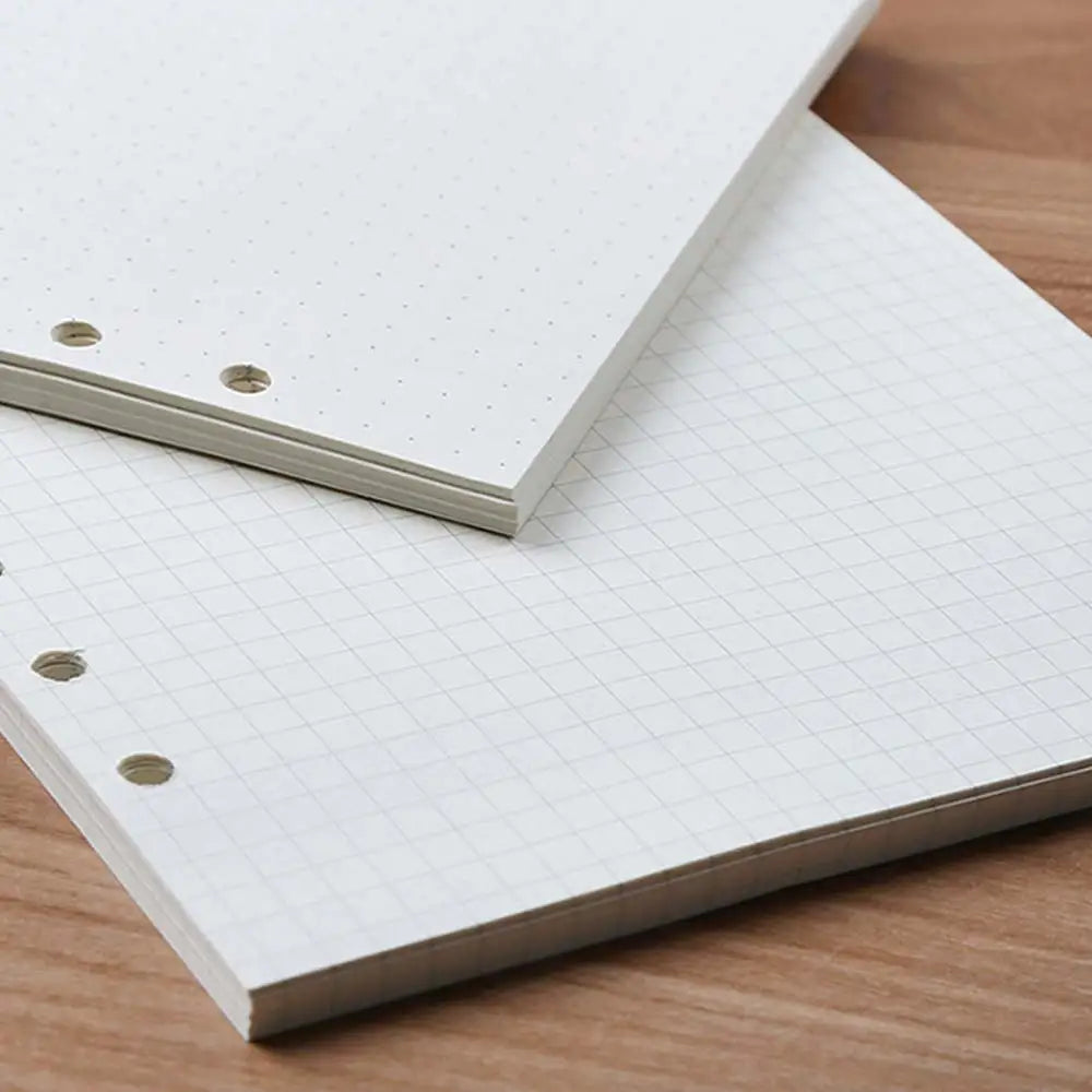 45 Sheets/90 Pages Ring Notebook Insert Refills 6 Holes Loose Leaf Papers Journals A5 A6 A7 Spiral Diary Planner Inner Core P