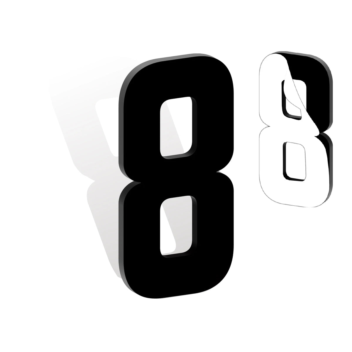 Self Adhesive House Numbers 3-12in 5mm Solid Acrylic Letters Modern Address Sign for Door Mailbox Office Hotel Apartment Deco