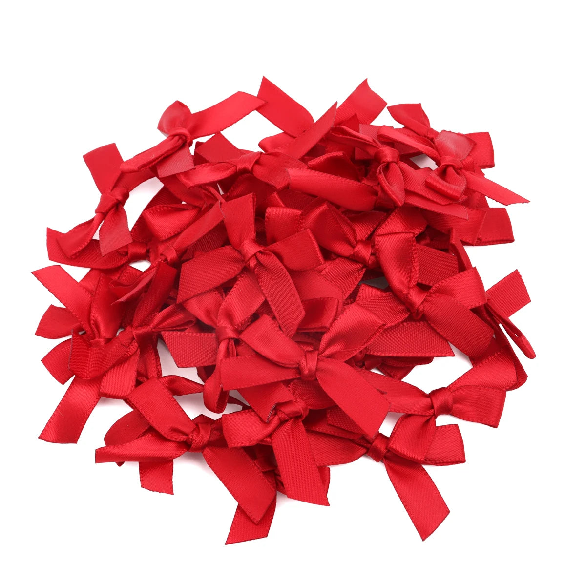 50 Pcs/Lot 4*3.5cm Fresh Pink Ribbon Bows Small Size Satin Ribbon Bow Flower Craft Decoration Handwork DIY Party Decoration -