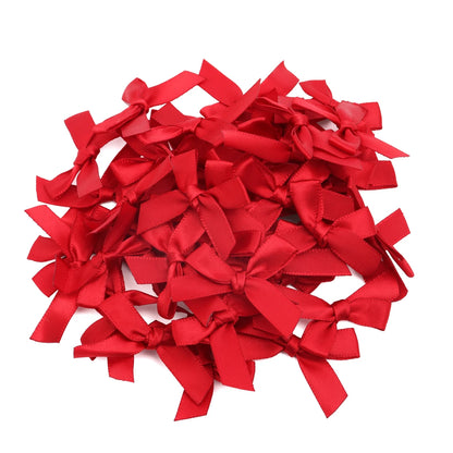 50 Pcs/Lot 4*3.5cm Fresh Pink Ribbon Bows Small Size Satin Ribbon Bow Flower Craft Decoration Handwork DIY Party Decoration -