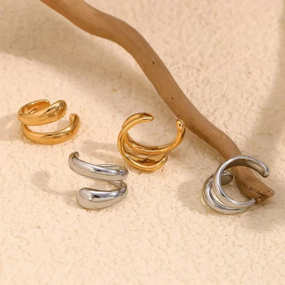 Punk Piercless Ear Clip Earring for Women Classic Gold Color Trendy Earcuff Earrings Girl Y2K Gift Simple Daily Wear Jewelry