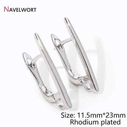 18K Gold Plated Brass Metal Earwires Basic Fasteners,Earring Fixtures,Inlaid Zircon Earring Hooks,Earring Making Supplies