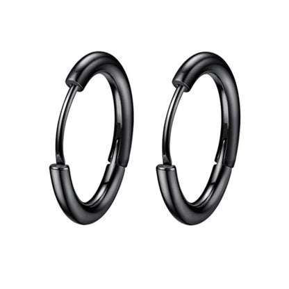 1 Pair Women/Man Stainless Steel Small Hoops Earring Piercing Ear Cartilage Tragus Simple Thin Circle Anti-allergic Ear Buckl