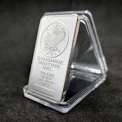 1pcs American Liberty 1OZ Value In God We Trust Fine Silver Bullion Bar US Union Souvenir Coin Gifts Square Silver Coins Eagl