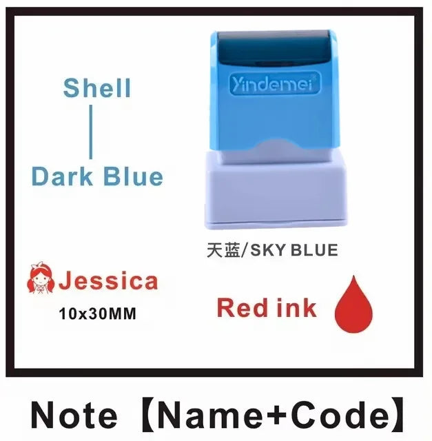 Customized Arabic Hebrew Name Stamp Waterproof Seal Custom Teacher Signature Student Child Cloth Ink Stamp Selfing-inking Sta