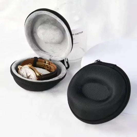 Portable EVA Single Watch Travel Case Watch Storage Organizer Box Watch Holder Waterproof for Smartwatches Zippered Container