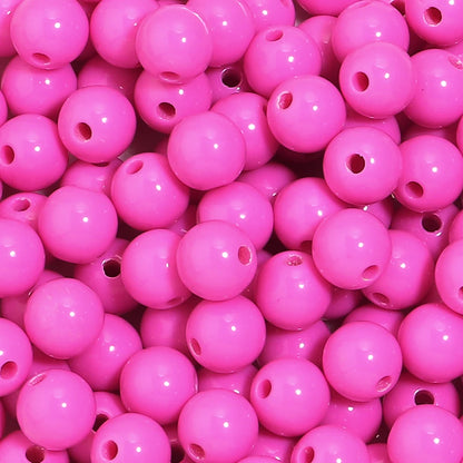 10-100Pcs/Lot 6-20mm Solid Color Round Acrylic Beads Loose Spacer Beads For DIY Keychains Decoration Handmade Crafts Accessor