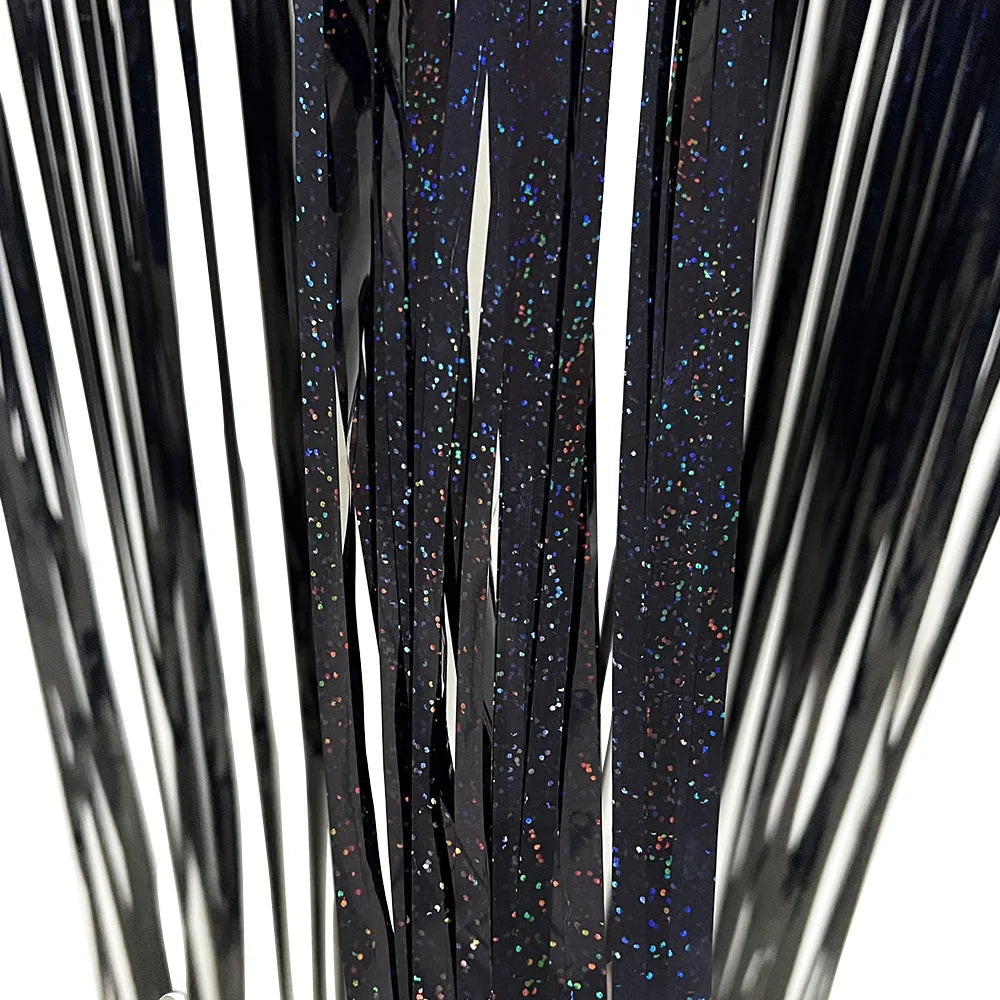 tinsel blue Pink Foil Curtain 1x3m Party background Gold Beige Green Foil Fringe Curtain 1m 2m backdrop