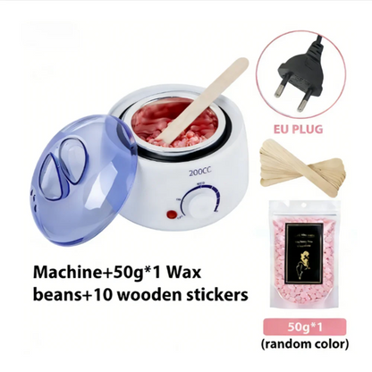 200CC Wax Heater Warmer Hair Removal Machine For Hand Foot Body SPA Epilator Paraffin Wax Pot +Wax Beans + Wood Sticks