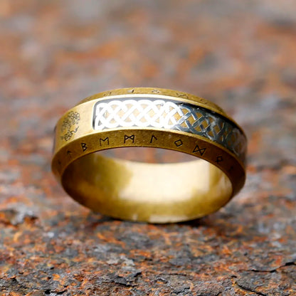 Special Design Stainless Steel Viking Ring Runes Tree of Life Ring For Men Vintage Celtic Knot Rune Vintage Jewelry