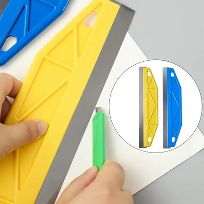 12-Inch Heavy-Duty Yellow Paint Shield Edger with Ergonomic Handle & Edge-Durable Plastic/Metal Wall Painting Tool for Precis