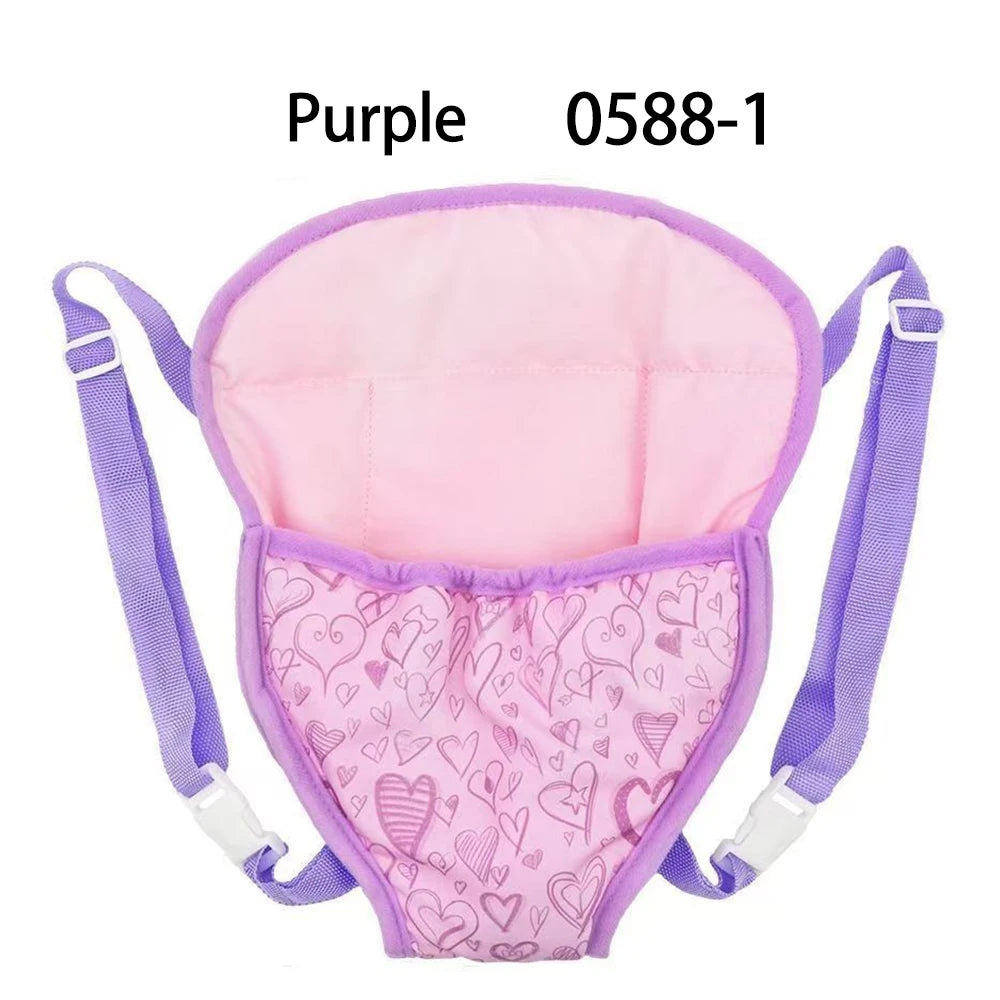 Dolls Out Going Carry Bag Backpack Strap Newborn Clothes Accessories Baby Doll Portable Toy Carrier Front Storage Birthday Gi