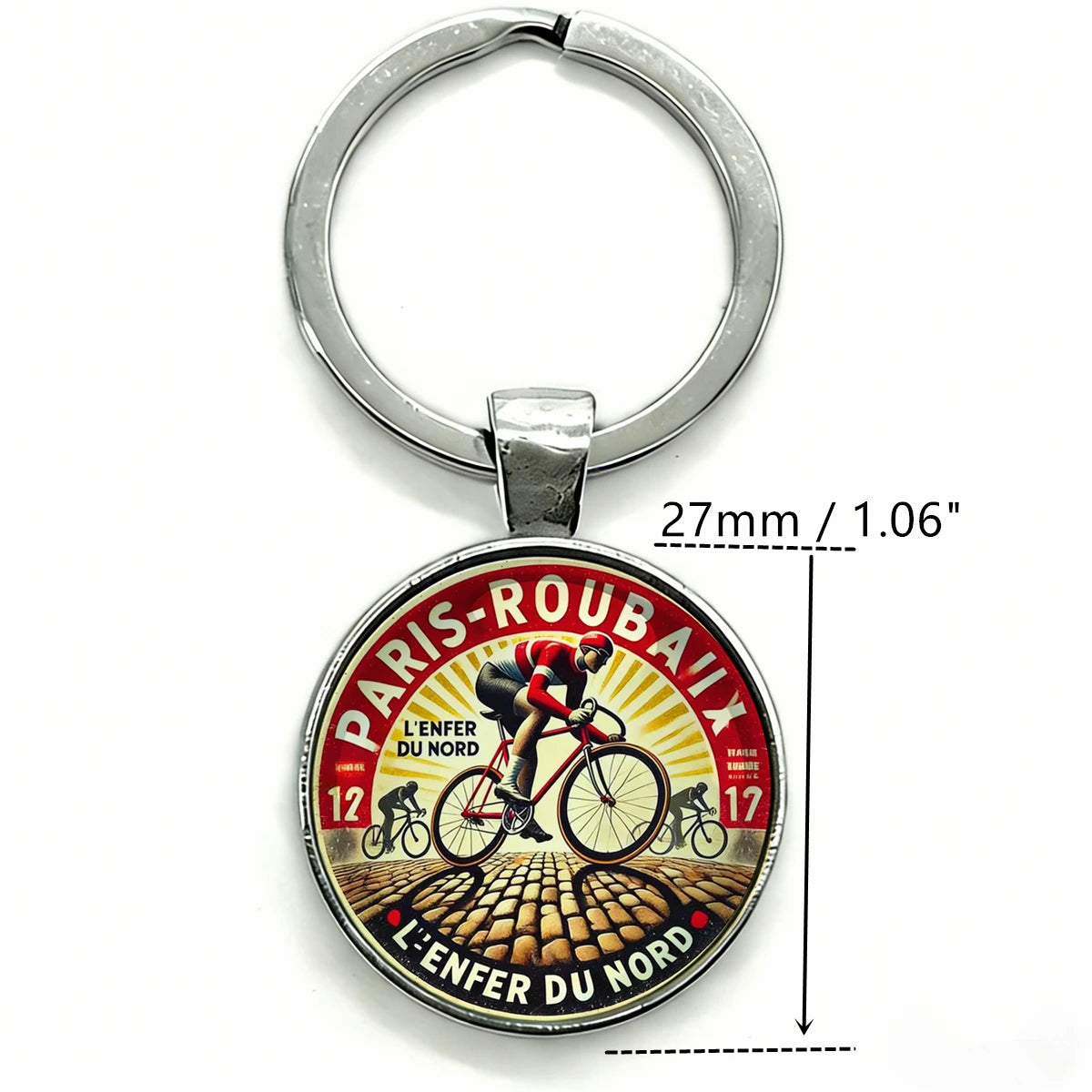 1pc Retro Bicycle Keychain Father's Day Cycling Gift for Dad Biker Bike Charm Bicycle Enthusiasts Riders Tour De France Souve