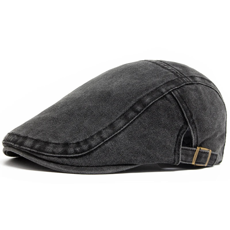 New Vintage Cotton Beret Men Women Fashion Flat Visor Cap Casual Autumn Berets Retro Newsboy Hat Summer Unisex Adjustable
