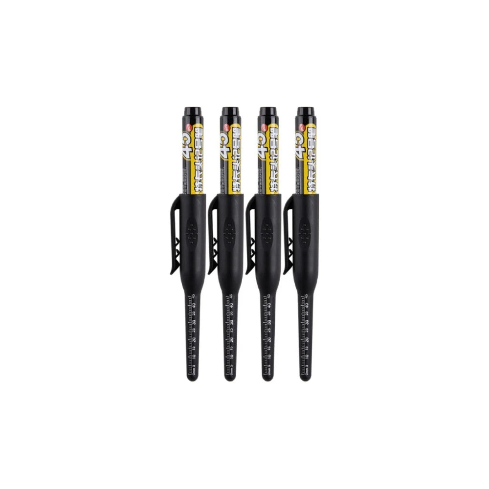 4-40Pcs White/Black/Blue/Red 45mm Deep Hole Marker Pens Long Nib Head Carpenter Pen Waterproof for Measuring Woodworking Offi