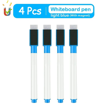 4/8Pcs Magnetic Erasable Whiteboard Pen Color Options Numbering Stationery Office Teaching Supplies for Blackboard Student No