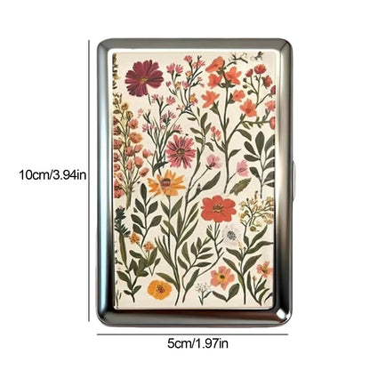 Vintage-Style Vintage Card Case Art Deco Design Metal Material Metal Case Easy Snap Multifunction Cash Case Business Card Hol