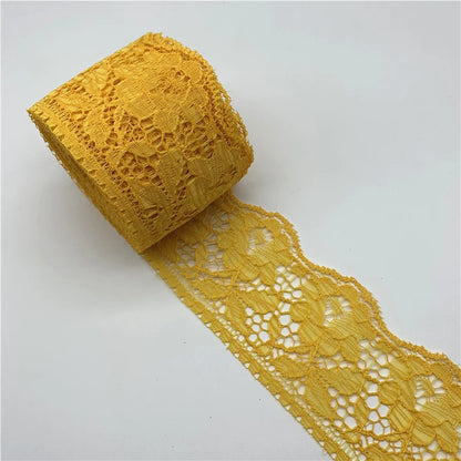 5yards/Lot 60mm Lace Ribbon Handicrafts Embroidered Net Lace Fabric Trim For Sewing Fabric Lace Ribbon Skirt Accessories