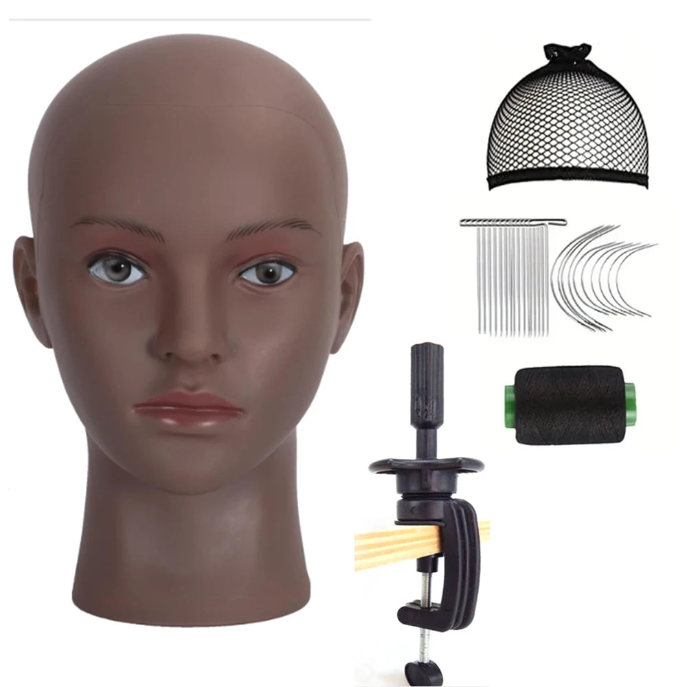 Mannequin Head With Tripod For Making Wig Hat Glasses Mask Display Cosmetology Manikin Head For Makeup Practice Wig Install K