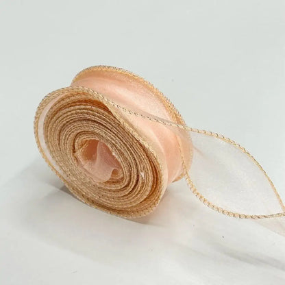 40mm 10Yards Fishtail Organza Satin Ribbon Reflective Iridescent Wavy Edge Ribbon for Gift Wrapping DIY Bow Craft Gift Wrappi