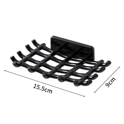 Soap Box Wall Mounted Drainage Shelf For Home Use No Punching High-end Bathroom New Soap Dish Rack Hooks For High-end Bathroo