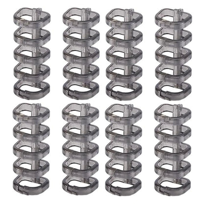 8 Pcs 5-Ring Loose Leaf Binders Plastic Binding Combs Snap Split Book Rings for Notebook Diary Organizing Accessories