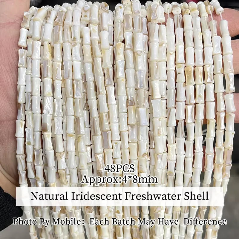Natural Shell Beads Irregular Shape Smooth Beads Loose Spacer Bead For Jewelry Making Diy Earrings Necklace Accessory Finding