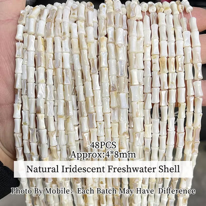 Natural Shell Beads Irregular Shape Smooth Beads Loose Spacer Bead For Jewelry Making Diy Earrings Necklace Accessory Finding