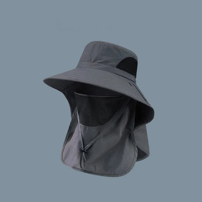 Wide Brim Outdoor Sun Hat Breathable Full Face Sun Shield Cap Anti Uv Fishing Travel Sports Sunshade Hat For Daily Outdoor Us