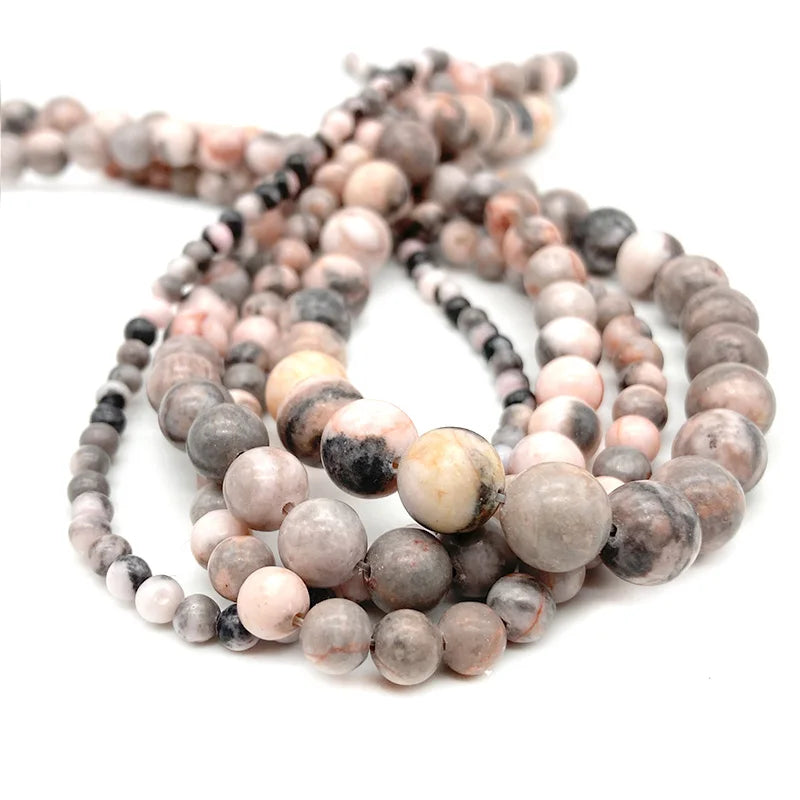 4 6 8 10mm Natural Stone Beads Amethyst Amazonite Agates Jades Loose Round Beads for Jewelry Making Bracelet Necklace DIY