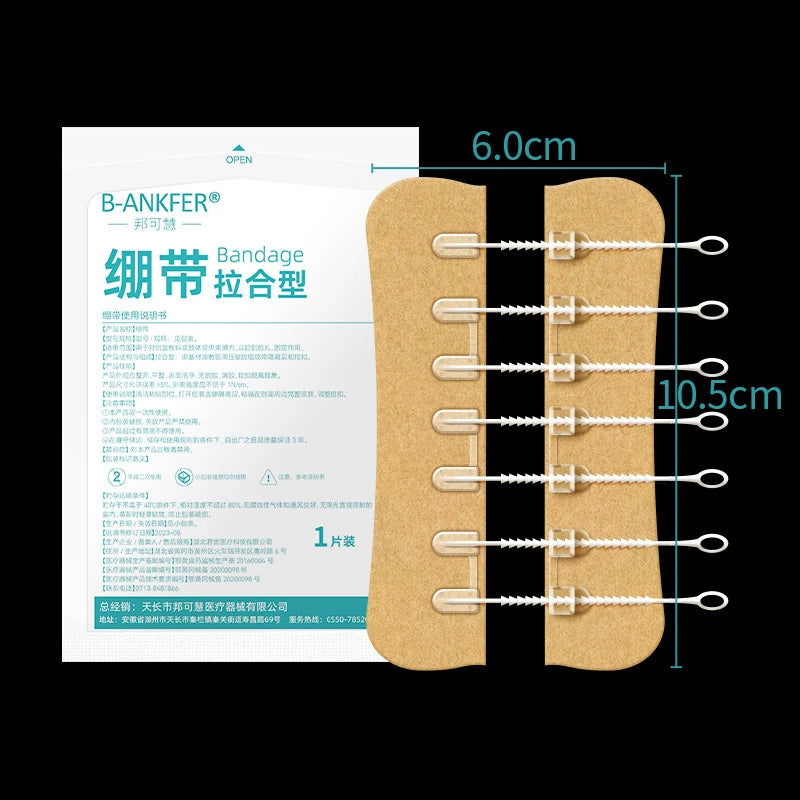 Zipper Tie Wound Closure Patch Hemostatic Patch Wound Fast Without Suture Zipper Outdoor Band-Aid Portable Quick Clot Wound -