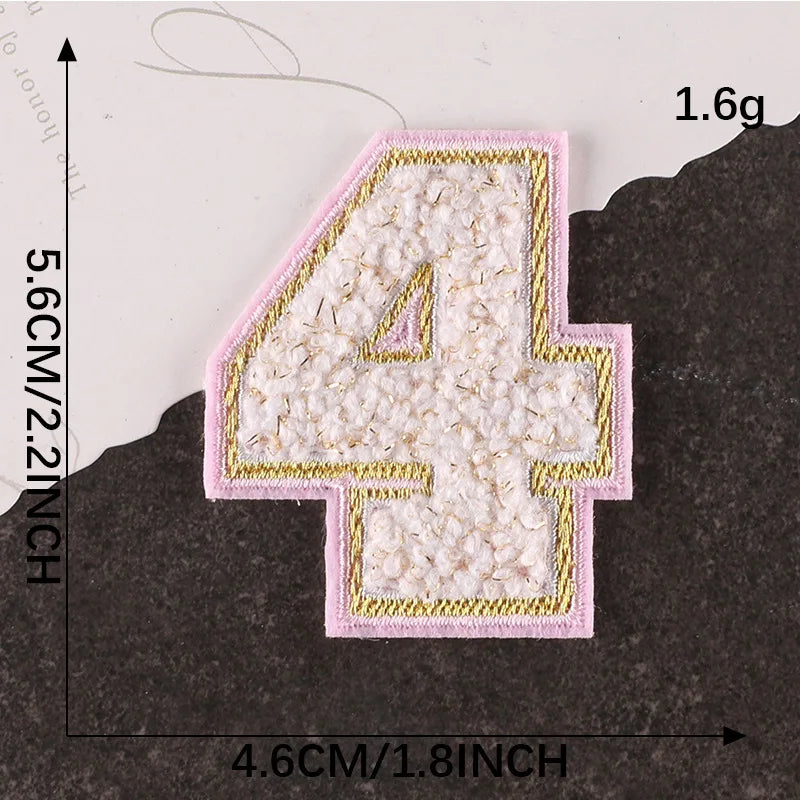 Pink Letters Towel Embroidered Iron On Sew On Patch Applique Diy Name Badges Alphabet Patches For Clothing Bag Accessories