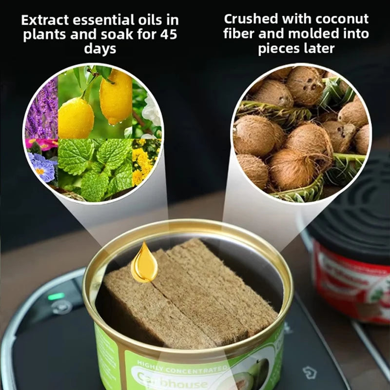 Car Air Fresheners Perfume Car Odor Eliminator Canned Wood Block Long-Lasting Auto Aromatherapy Home Wardrobe Deodorant Suppl