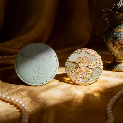 Vintage Chinese Style Mirror Peony Delicate Flower Mini Mirror Cosmetic Tools Portable Pocket Make-up Mirror
