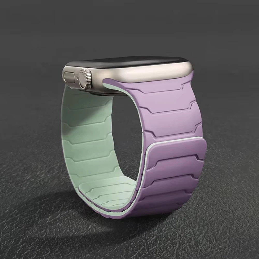 Silicone Magnetic Strap for Apple watch Bands 44mm 40mm 41mm 42mm 46mm 45mm 49mm correa iWatch Series 11 10 SE3 9 8 7 6 Ultra