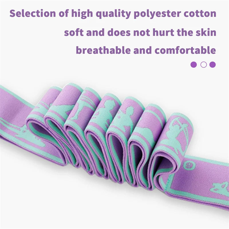 Elastic Yoga Resistance Band Pilates Dance Stretching Belt Fitness Sport Exercise Pull Strap Belt Beginner Multi-Functional B