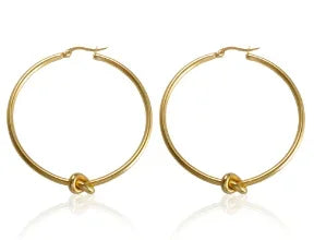 Shiny Zircon Hoop Earrings for Women Trendy Golden Stainless Steel Circle Earring Jewelry Pendientes - D39 Gold