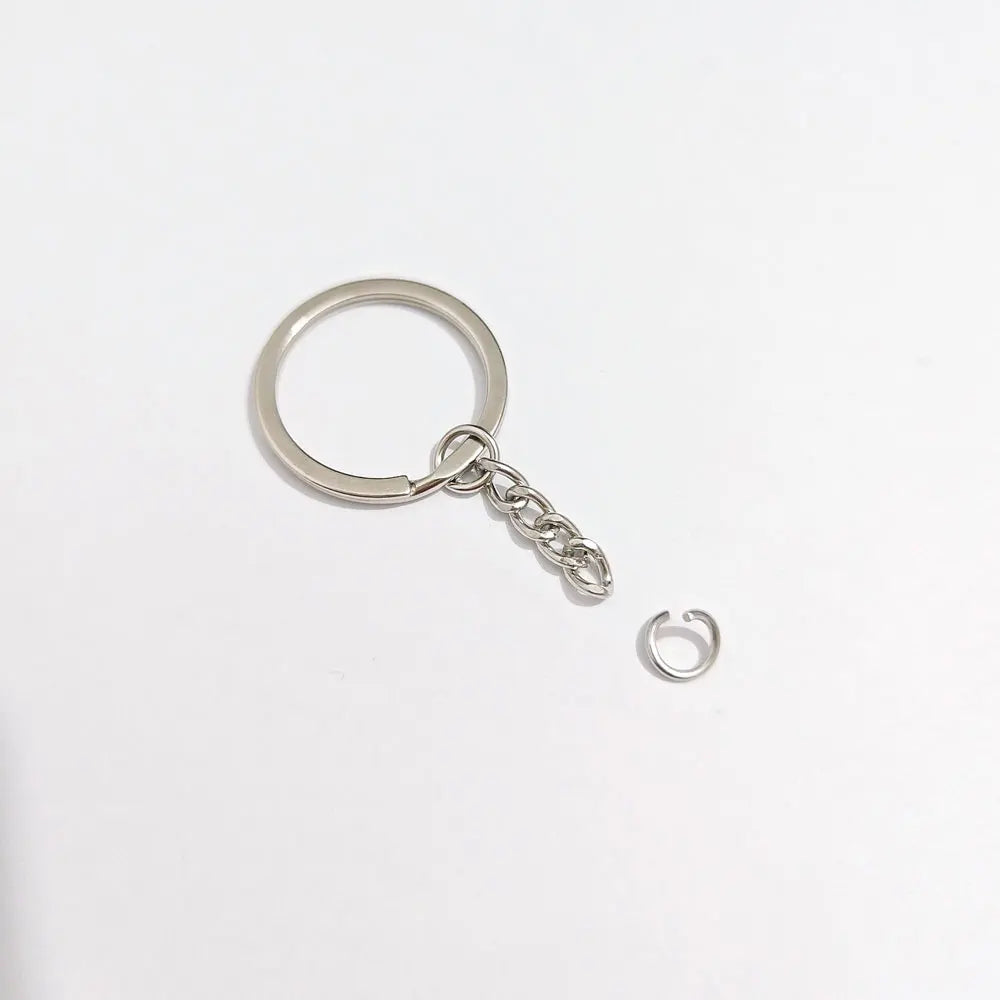 20/50pcs Silver Color Metal Blank Keyring Keychain Split Ring Keyfob Key Holder Rings DIY Findings Making Keychain Accessorie