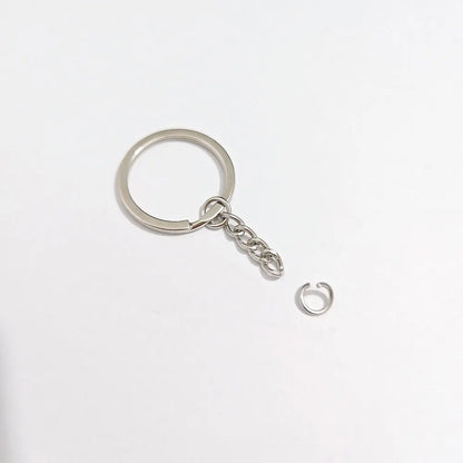 20/50pcs Silver Color Metal Blank Keyring Keychain Split Ring Keyfob Key Holder Rings DIY Findings Making Keychain Accessorie