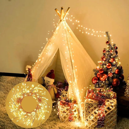 USB Power LED Firecracker String Lights Remote Control Garland Fairy Lights for Wedding Party Garden Plants Christmas Decorat