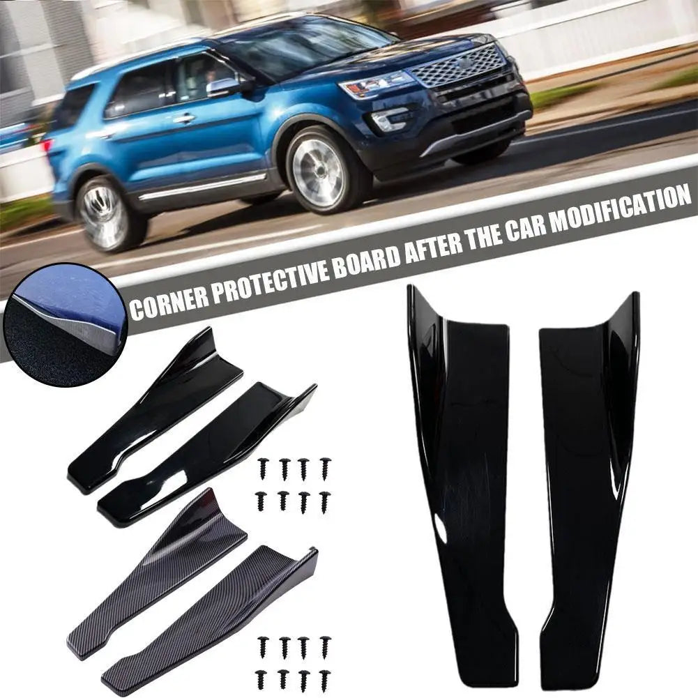 1 Pair Car Rear Bumper Lip Trim Protector Car Side Skirt Cover Car Corner Bumper Guards with screws 48CM Length For Audi BMW