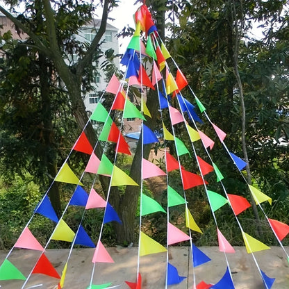 500/300/100Pcs Flags Colorful Pennant Banner Flags Triangle Flags, Garland for Theme Birthday Party, Outdoor Event Anniversar