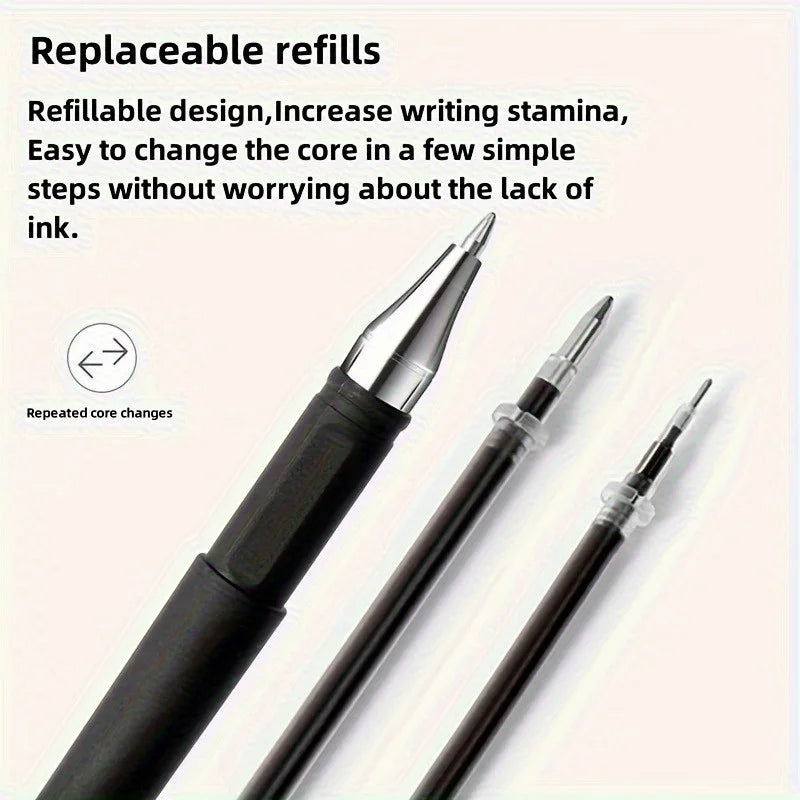 5/10/20pcs Quick-Drying Gel Pens, 0.5mm Fine Tip, Black Ink - Ideal Choice for Office and School clea For school office use o