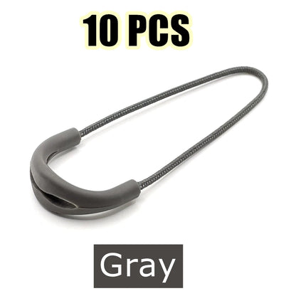 10 Pcs/Pack Mix Color Zipper Pull Cord Zipper Head Pull Puller End Fit Rope Tag Fixer Zip Cord for Garment Bags Accessory - G