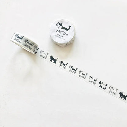 Washi Tapes Cartoon Cat Masking Tape Washi Stickers Scrapbooking Adhesive DIY Decorative Stationery School Supplies - F