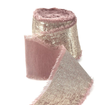 5M/Roll Silk Ribbon Handmade Ripped Ribbon Wedding Party Bowtie Bouquet Packaging DIY Ribbon Gift Box Ribbon Tie Decoration -