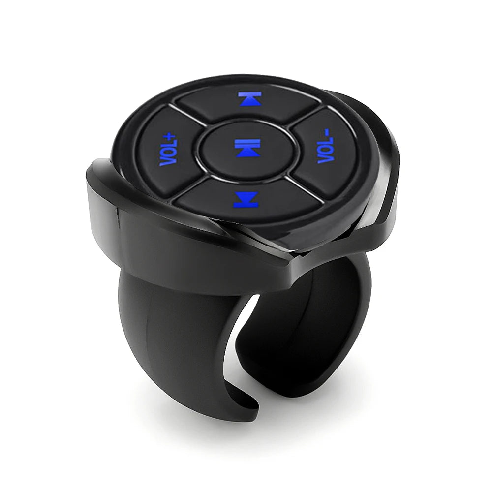 Wireless Bluetooth 5.0 Remote Controller Media Button Car Motorcycle Bike - Control and Bracket