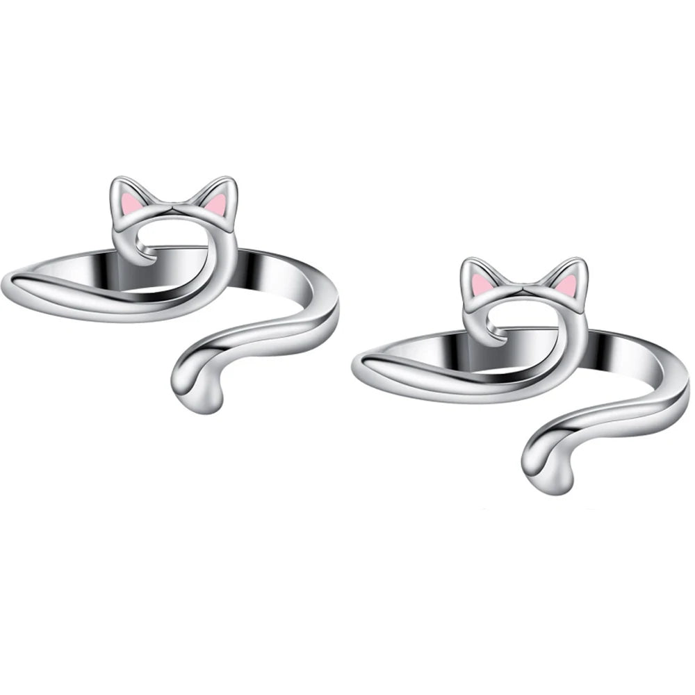 2pcs Adjustable Knitting Crochet Loop Ring Knittied Yarn Guide Finger Faster Holder Thimble Crocheters Thread Ring Sewing Too